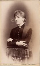 Antique CDV Photo Woman Carte de visite 1870s Glasgow Scotland picture