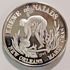 NAIADS 1967 .999 Fine Silver Theme New Orleans Mardi Gras Krewe Doubloon  X0739 picture