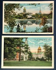 Postcards x2 University of Notre Dame Campus South Bend Indiana c1920s picture
