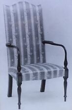 18th c. American Armchair with Striped Upholstery, Magic Lantern Glass Slide  picture