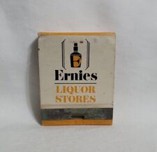 Vintage Ernie's Liquor Stores Matchbook Bay Area California Advertising Full picture