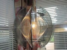 VTG MCM PAUL SECOM Clear & Smoke Gray  String Lucite Hanging Swag Lamp 1960's picture