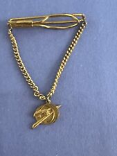 Boy Scouts of America Tie Clip Gold Tone Chain Vintage picture