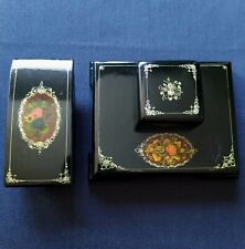 ❗Mstera 1940s Russian Lacquer box Inkstand handmade author work Palekh USSR RARE picture