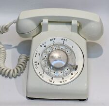 Vintage ITT White Rotary Dial Desk Telephone Art Deco Collectible Display picture