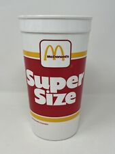 VINTAGE 1988 McDONALD'S SUPER SIZE PLASTIC CUP COCA COLA ADVERTISING PROMO MERCH picture