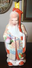 Shao Lao God Of Longevity Buddah Statue Peach Vintage Chinese Porcelain Figurine picture
