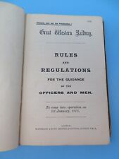 GWR Rules and Regulations For The Guidance Of The Officers and Men Jan 1913 HB picture