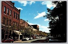 Corning New York Market Street Historic District Chrome Cancel WOB Postcard picture
