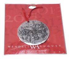 Wendell August Forge Hammered Aluminum Christmas Ornament 2013 Horse Sleigh picture