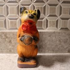 VINTAGE DOG with BALL CARNIVAL CERAMIC  CHALKWARE picture