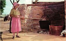 VTG Postcard- A Woman Making Apple Butter Unused 1960 picture