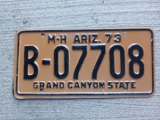 1973 M - H Arizona License Plate B - 07708 picture