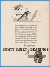 1922 Hyatt Roller Bearing Co Women Driving Convertible With Dog Automotive Ad picture