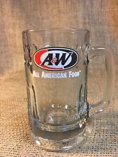 Vintage A&W Root Beer Soda Mug 6'' Tall Dimple Sides Heavy Glass Handle picture