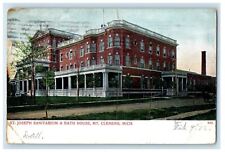 1906 St. Joseph Sanitarium & Bath House, Mt. Clemens MI Detroit MI Postcard picture
