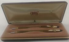 Vintage Cross 10KT Gold Filled 5 Years Perfect Attendance Pen & Pencil Set READ* picture