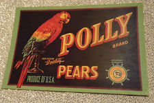 Polly Brand Pears Vintage Fruit Crate Label postcard ~ New picture