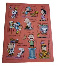 Vintage UNUSED Peanuts Gang Snoopy Charlie Brown Sticker Sheet  picture