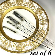 Set of 6 Vintage Sterling Silver Skewers, Art Deco Motif Hâtelet for Cook & Serv picture