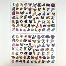 Pokemon Temporary Tattoos 142 Tattoos Total - 2 Sheets of 71 - Rare Vintage picture