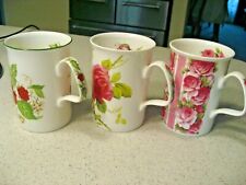 Vintage Lot of Three Roy Kirkham Bone China Coffee Cups - Eleanor, Fruit Garden picture