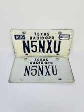 Obsolete Vintage Texas Radio Operator License Plates  Pair Full Size N5NXU picture
