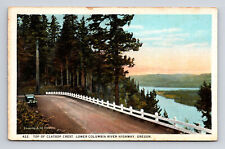 c1923 WB Postcard Columbia River Highway OR Oregon Top of Clatsop Crest picture