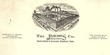 1920s FREMONT OHIO THE JEAVONS CO. SPRING COVERS AUTOMOBILE LETTERHEAD Z5821 picture