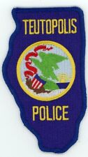 ILLINOIS IL TEUTOPOLIS POLICE STATE SHAPED PATCH SHERIFF picture