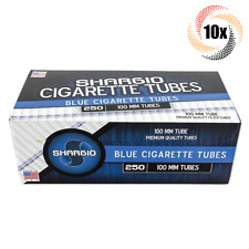 10x Boxes Shargio Blue Light 100MM 100's ( 2,500 Tubes ) Cigarette Tobacco RYO picture