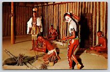 Native Indians Perform New Fire Ceremony Mound Park Moundville AL Postcard UNP picture