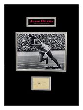 Jesse Owens Autograph Cut Museum Framed Ready to Display picture
