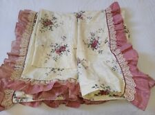 Vintage JC Penney Pink Floral Priscilla 42 x 82 with 4