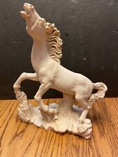 Rearing Stallion Horse Statue Resin Marked AB (see pics) Approx 12x9x5 picture