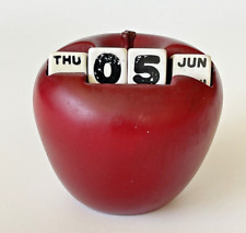 Vintage Apple Calendar Desk Decor Teacher Gift picture