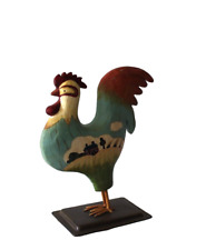 Russ Berrie Wooden Rooster-Chicken | Rustic Primitive Home Decor 7.5