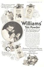 1918 Williams Talc Powder Antique Print Ad World War I Era Flower Fragrance picture