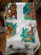 Vintage Novelty Colorful Wild Animals Applique Fabric Panels picture