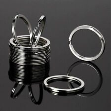 50x Stainless Steel Key Rings 20-25-30mm Split Hoop Flat DIY Metal Chains picture