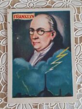 very old and rare card of Benjamin Ben Franklin inventor picture