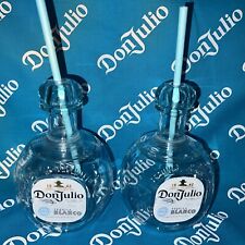 Don Julio  Tequila Acrylic Bottle Cups. ( Hard To Find) Set Of 2 W/one Bandana picture