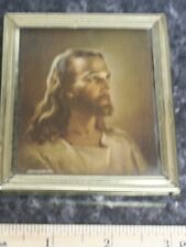Vintage 1941 small framed Warner Sallman Lithograph print picture