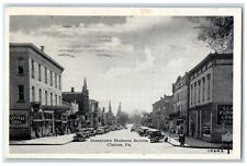 1947 Downtown Business Section Street Intersection Clarion Pennsylvania Postcard picture