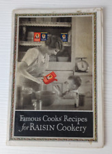Vintage 1962 AD Cookbook Booklet Sunkist Raisins Famous Coos Recipes Rasin picture