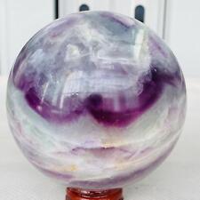 1760G Natural Fluorite ball Colorful Quartz Crystal Gemstone Healing picture