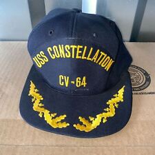 USS Constellation CV-64 Mens Baseball Hat Vintage Snapback Made in USA Commander picture