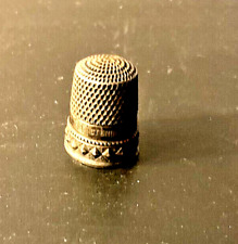 Vintage Sterling Silver Raised Diamond Design Thimble Marked SC Size 8  4grams picture
