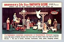 Frankenmuth MI-Michigan, Bronner's Life Size Nativity Scene, Vintage Postcard picture