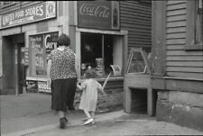 Black and White Photo Mother and Little Girl Walking to Store   8x10 Reprint A-9 picture
